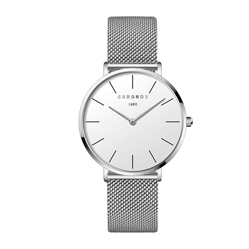 CHRONOS CH33 Fashion Women Watch Leather/Stainless Steel Simple Elegent Female Quartz Watch - MRSLM