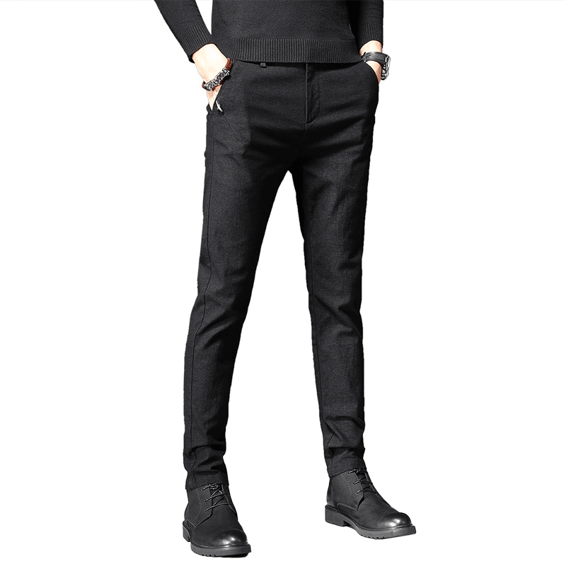 Young Men'S Slim Fit Elastic Pencil Pants - MRSLM