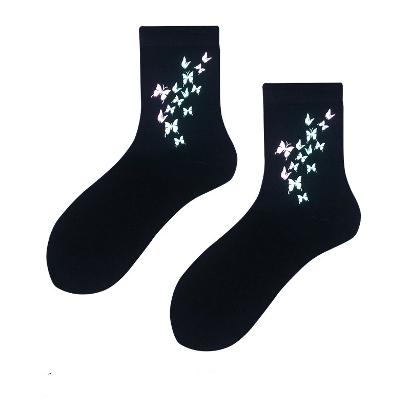 All Match Couple Socks Long Tube Reflective Socks - MRSLM