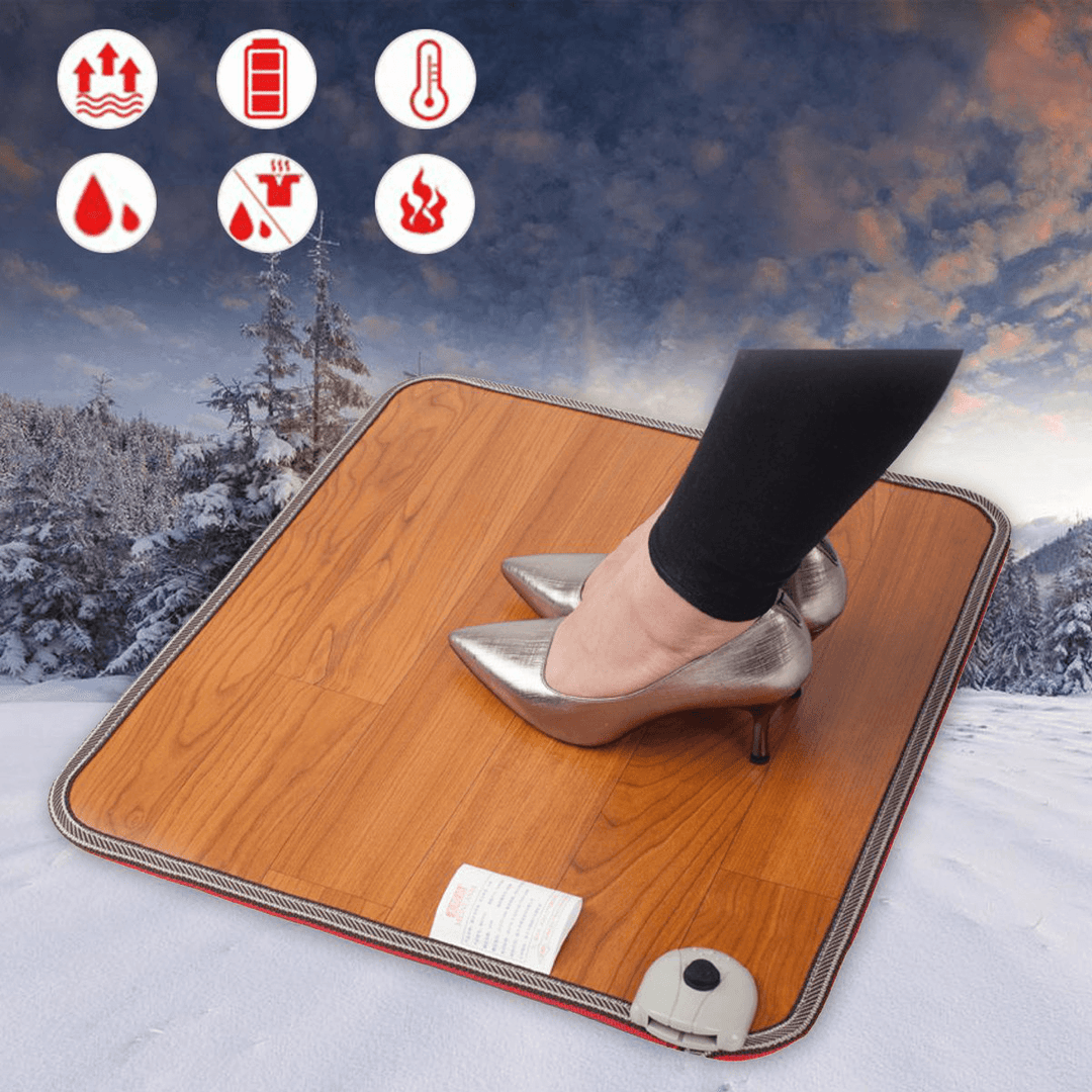 50X55Cm New Home Office Heating Foot Mat Warmer Electric Heating Warm Feet Pad Carpet - MRSLM