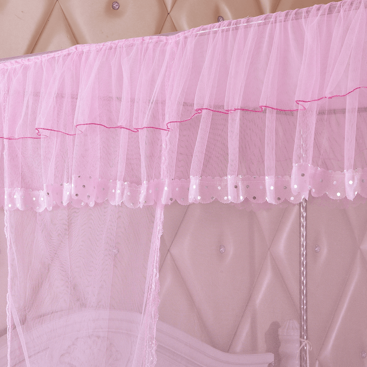 Lace Bed Netting Canopy Anti-Mosquito Net Four Corner Post Queen King Sizes for Bathroom Textile - MRSLM