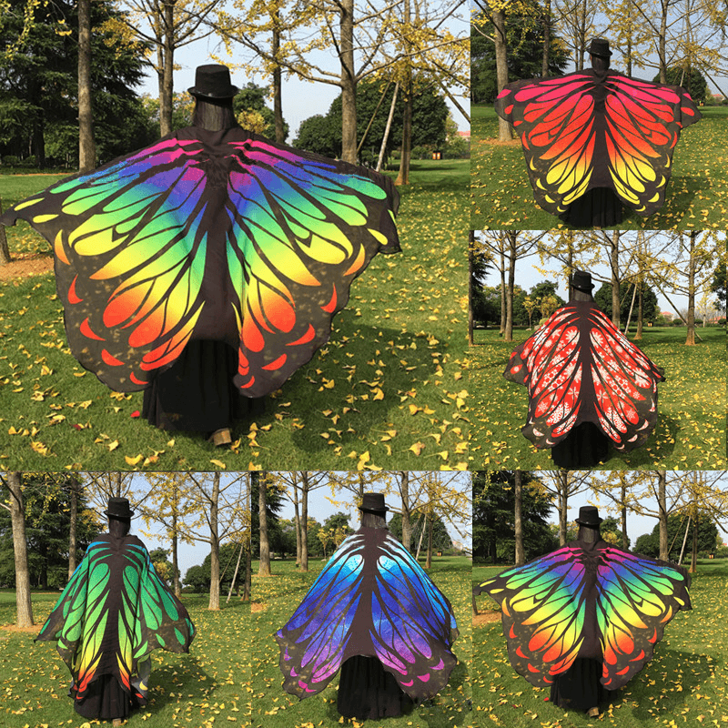 Honana WX-88 135X200Cm Butterfly Bohemian Chiffon Beach Women Shawl Skirt Beach Mat Tapestry - MRSLM