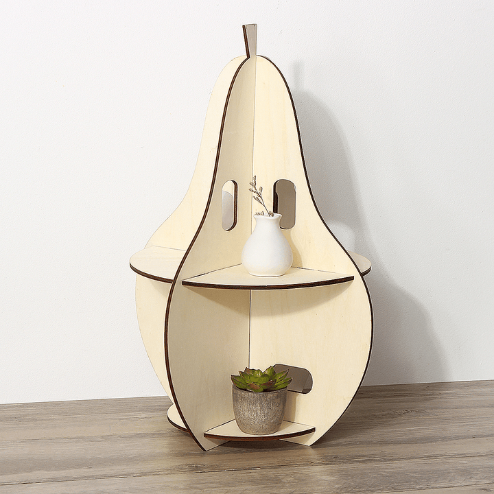 Wooden Rack Pear-Shaped Racks Display Craft Shelf Home Decorations Nordic Style Gift - MRSLM