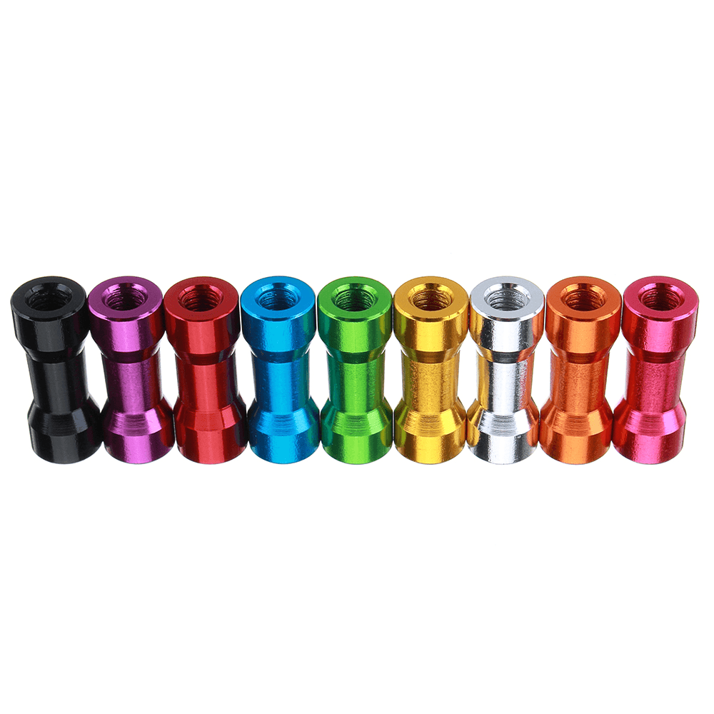 Suleve M3AS10 10Pcs M3 10Mm Aluminum Alloy Standoff Spacer round Column Multicolor Smooth Surface - MRSLM