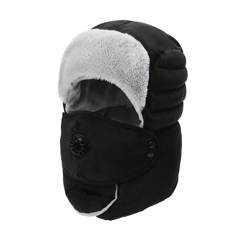 Women'S Hat Cold-Proof Hat Cycling Ear Protection Thickened Cold-Proof Warm Cotton Cap - MRSLM