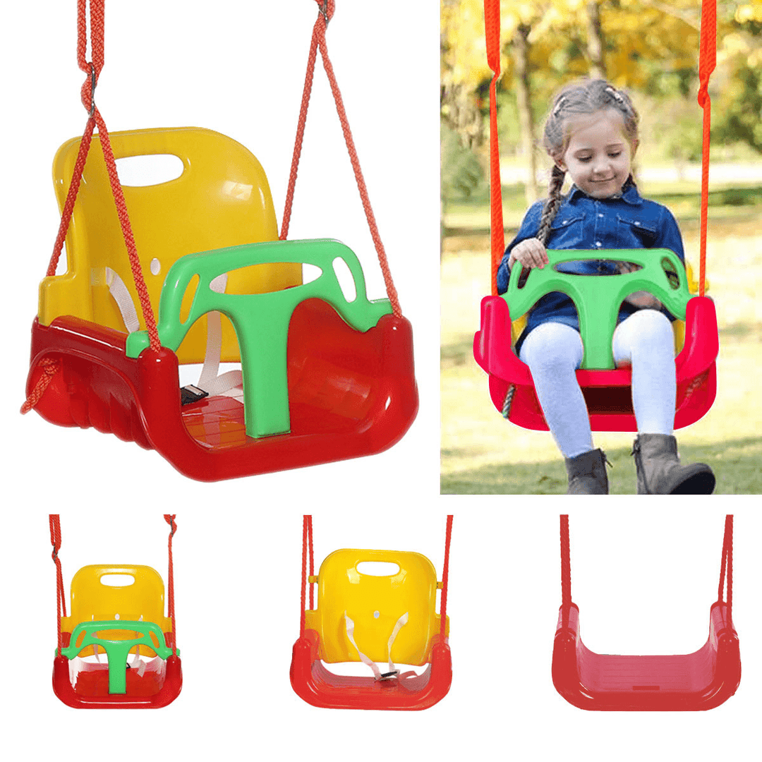 3-In-1 Kids Swing Seat Safety Secure Hanging Chair Baby Swing Outdoor Garden for More than 6 Months - MRSLM