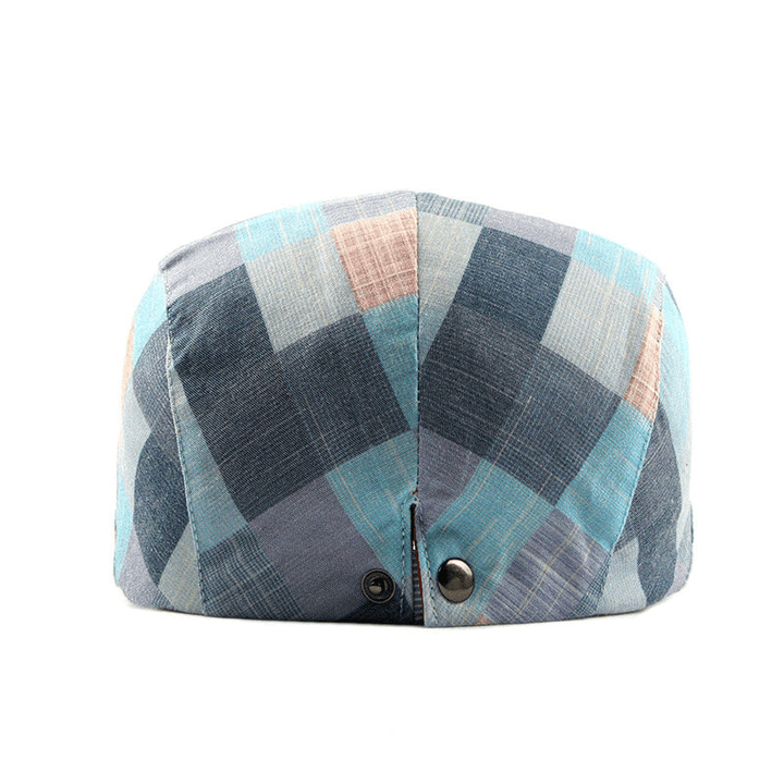 Peaked Cap Women British Checkered Beret - MRSLM