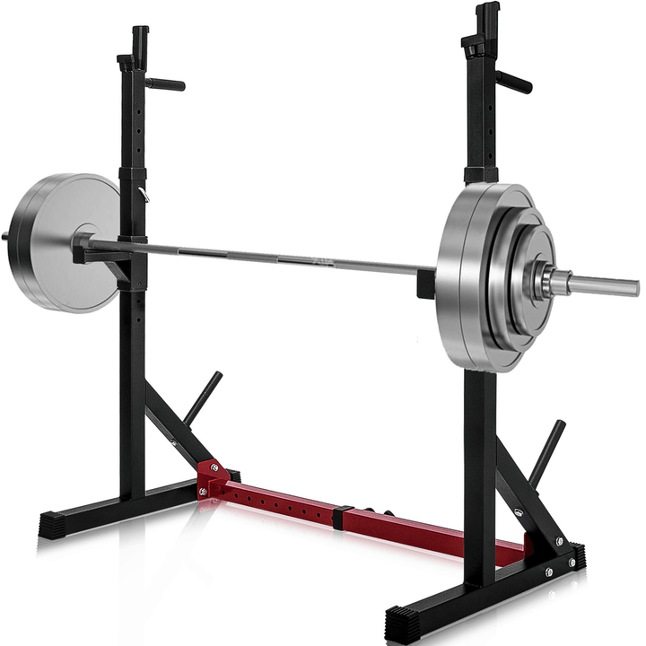 [US Direct] Dipping Station 43.5~67.5Inch High 13 Levels Adjustable Weight Lifting Bench Barbell Stand Fitness Gym Home 550 Pound Loading - MRSLM