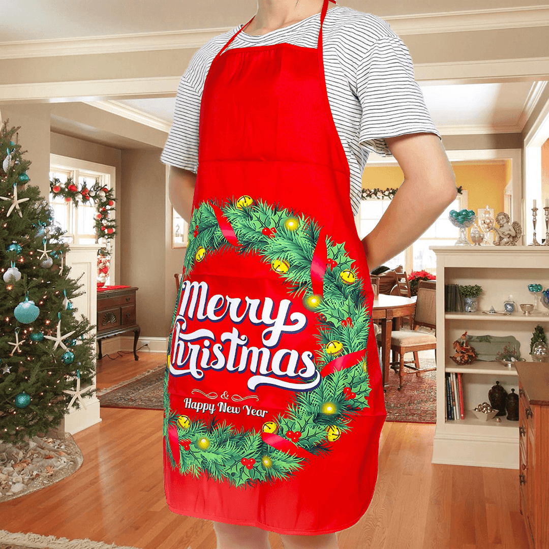 80 X 60Cm 2020 New Year Christmas Christmas Apron Christmas Decorations for Kitchen Santa Claus Xmas Decor - MRSLM