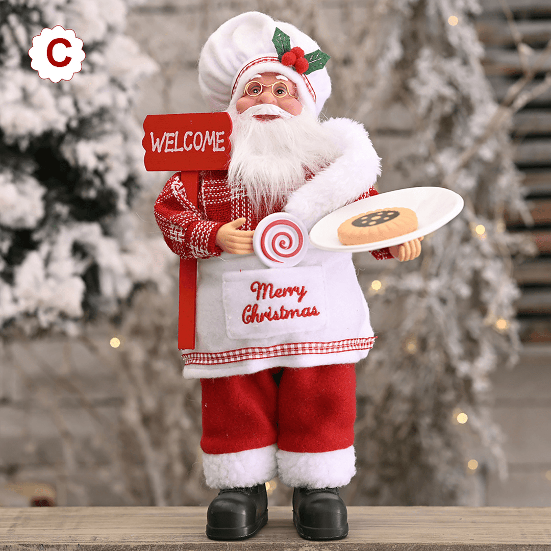 Santa Claus Doll Merry Christmas Tree Figurine Ornament Kid Toy Gift Desktop Decoration - MRSLM