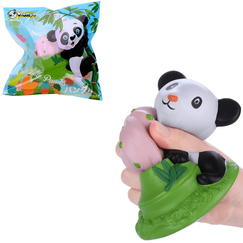 Vlampo Squishy Panda Potted 15CM Licensed Slow Rising with Packaging Collection Gift Soft Toy - MRSLM