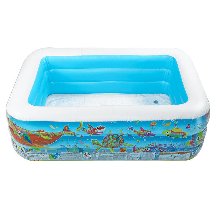 Inflatable Swimming Pool Family Childrens Kids Baby Large Water Rectangular - MRSLM