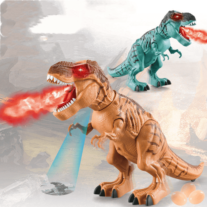 Children'S Electric Spray Egg Laying Dinosaur Toy with Light and Sound Effect - MRSLM