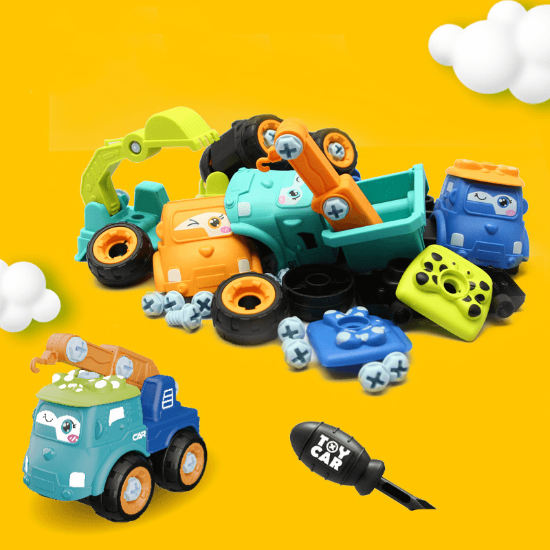 Children'S Toy Plastic Detachable Construction Truck Boy Mixing Earth Truck Puzzle Detachable - MRSLM