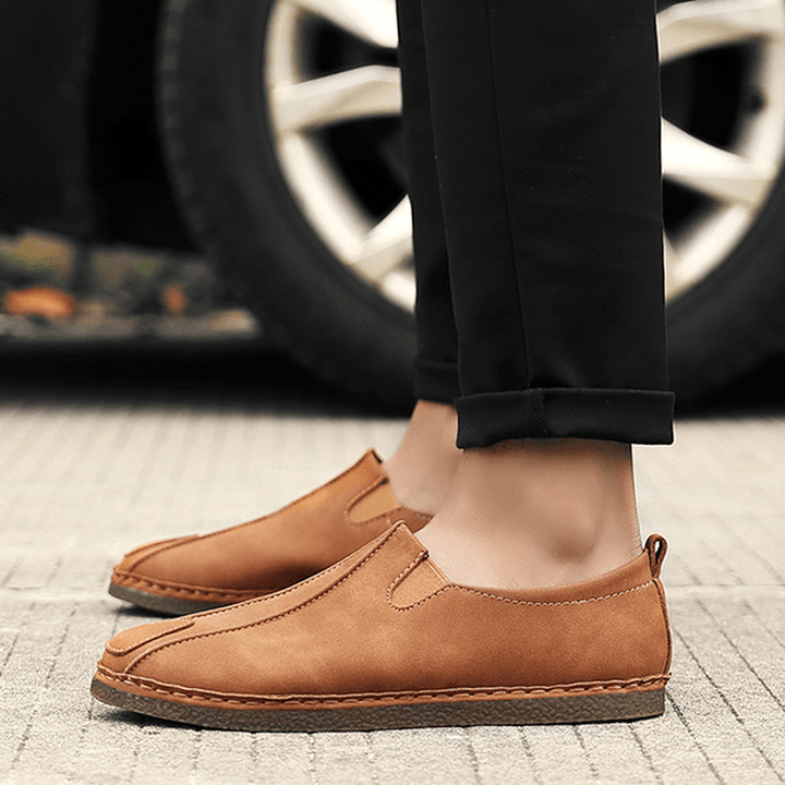 Men Comfortable Soft Sole Suede Loafers - MRSLM