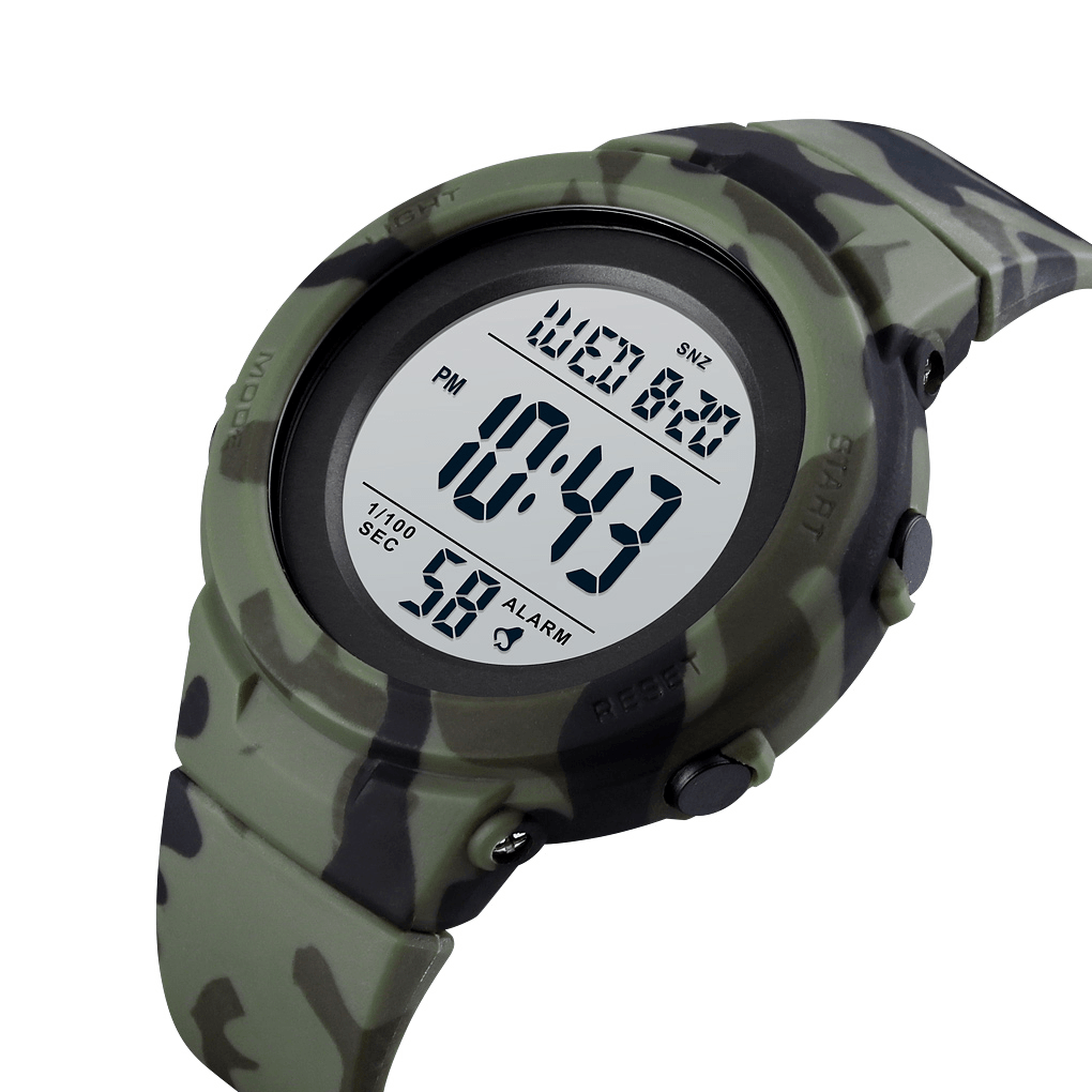 SKMEI 1615 Fashion 50M Waterproof Luminous Display Countdown Alarm Stopwatch Men Sport Digital Watch - MRSLM