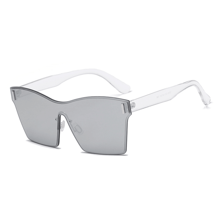 Women and Man Square Glasses Fashion Solid Color Transparent Siamese Sunglasses - MRSLM