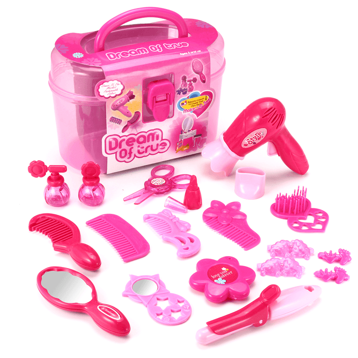 Girls Princess Pretend Makeup Toys Set DIY Beauty Cosmetic Hairdressing Toys Gift - MRSLM