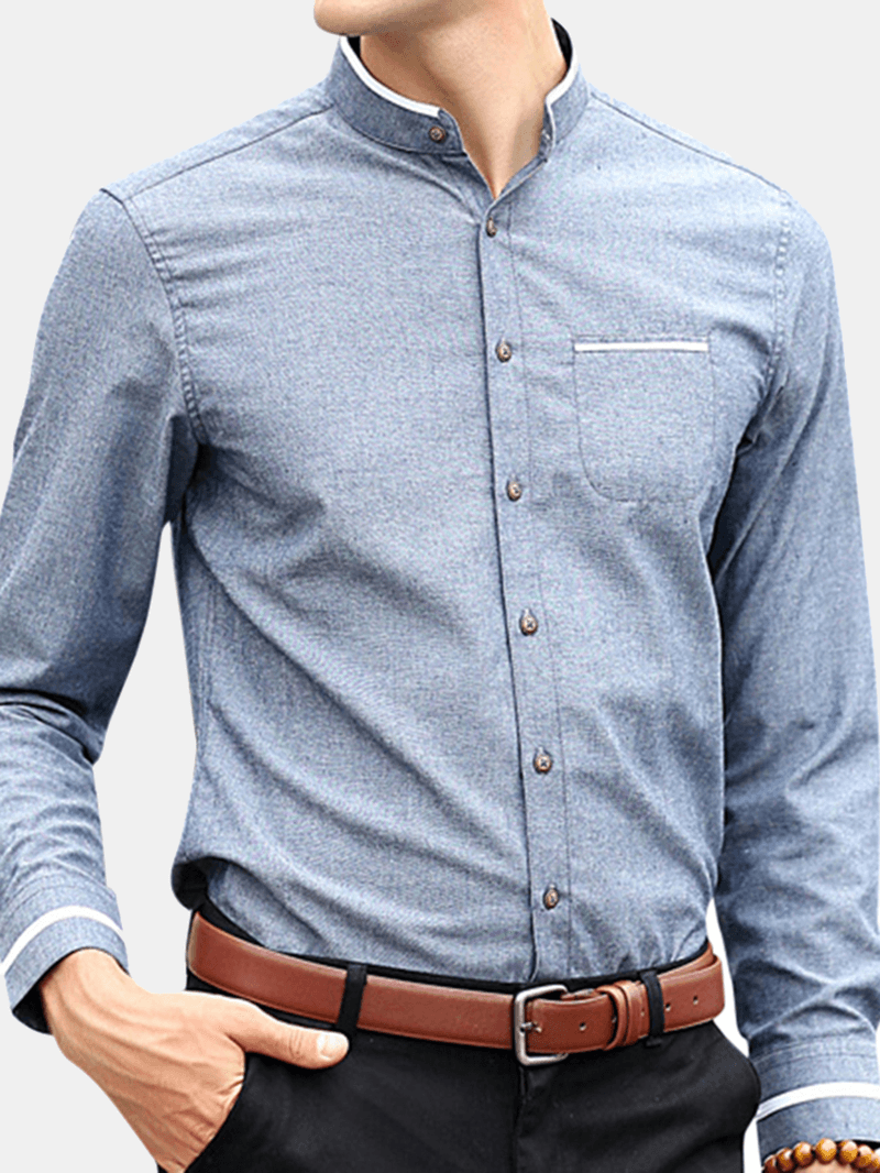 Men Stand Colla Shirts - MRSLM