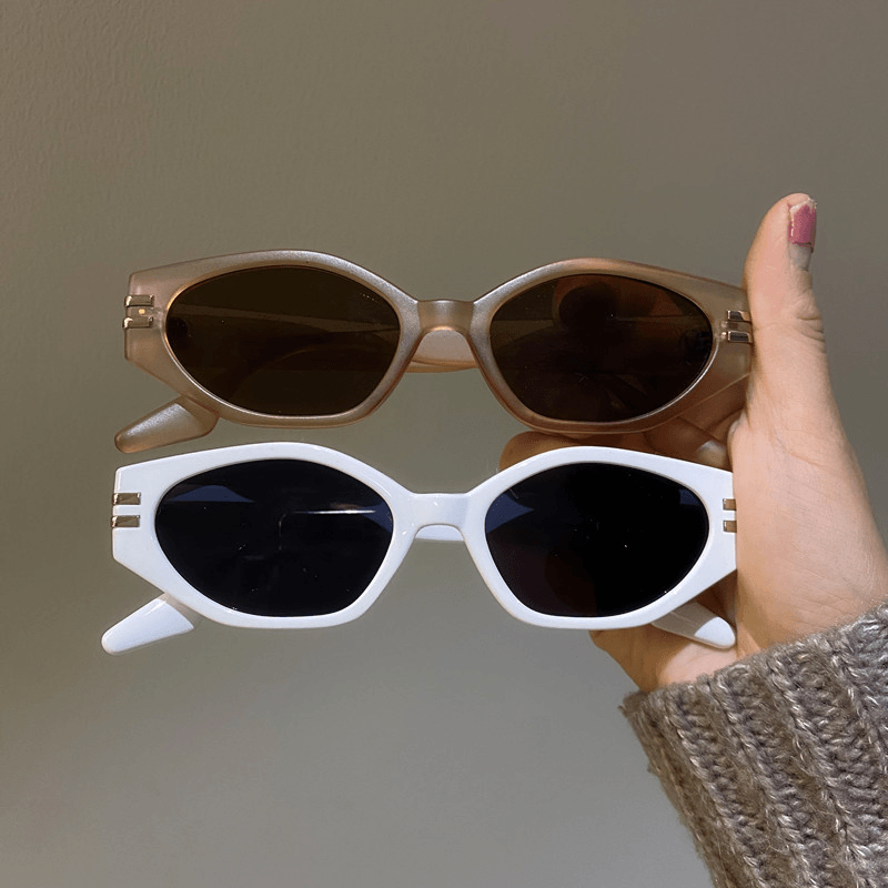 Retro Small Frame Street Shooting Concave Shape Anti-Ultraviolet Sunglasses - MRSLM