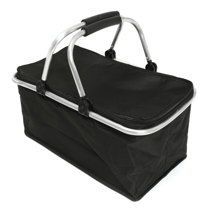 30L Large Folding Picnic Camping Insulated Cooler Hamper Storage Basket Bag - MRSLM