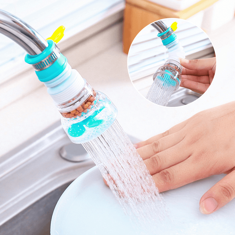 Universal Kitchen 360° Rotating Faucet Water Tap Heads Household Water Purifier Filter Sprayer Activated Carbon Filtration - MRSLM