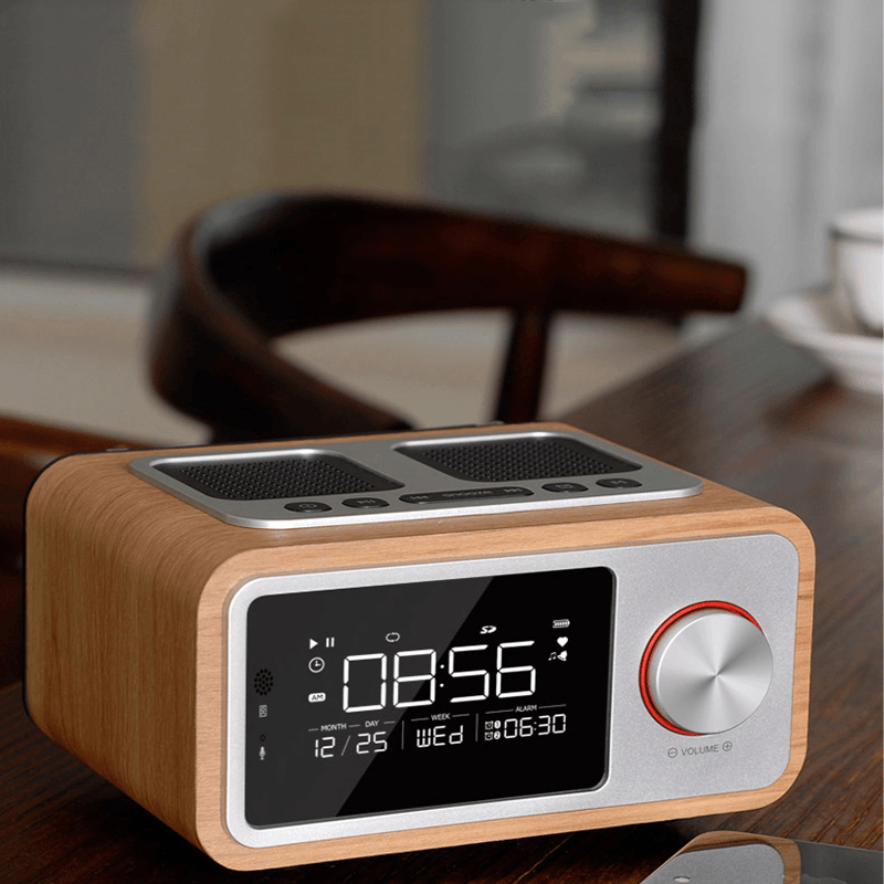 LOCI H3 Bluetooth Speaker Alarm Clock Media Audio Music Clock Radio USB Charging MP3 Player Remote Control - MRSLM