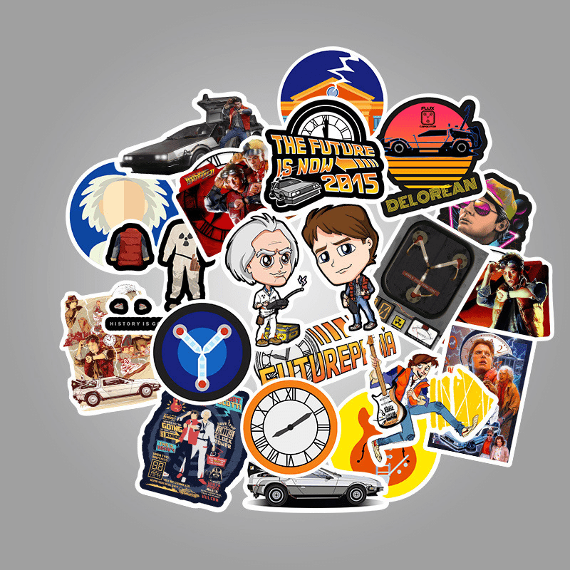 American Science Fiction Movie Back the Future Waterproof Sticker - MRSLM