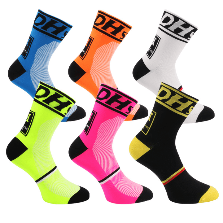 DH Sports Mens Womens Cycling Cushion Crew Sock - MRSLM