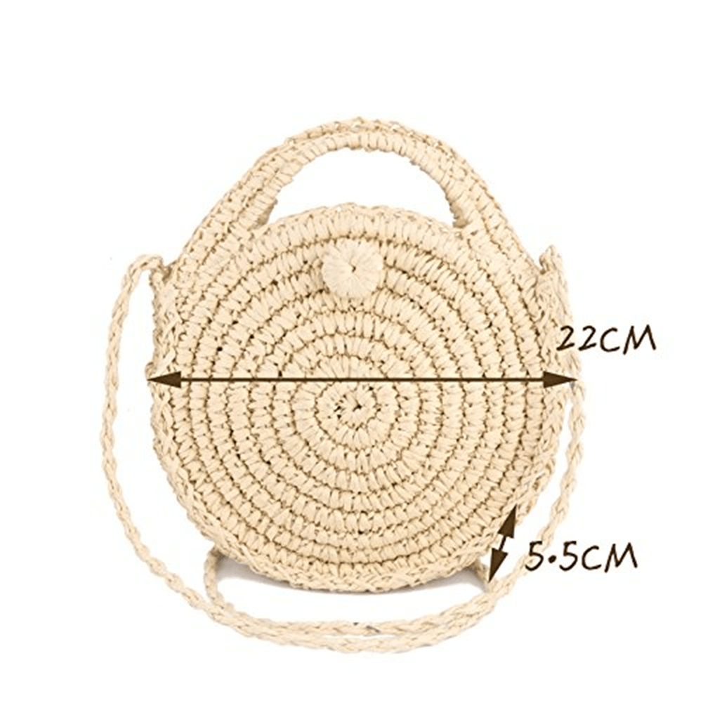 Women Straw Canteen Light Crossbody Bag Phone Bag Beach Bags - MRSLM