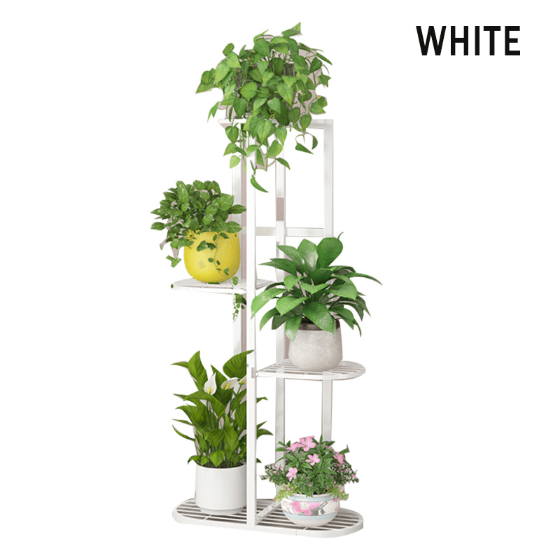 5 Tier Tall Plant Stand Rack Multiple Flower Pot Holder Shelf for Indoor Outdoor - MRSLM