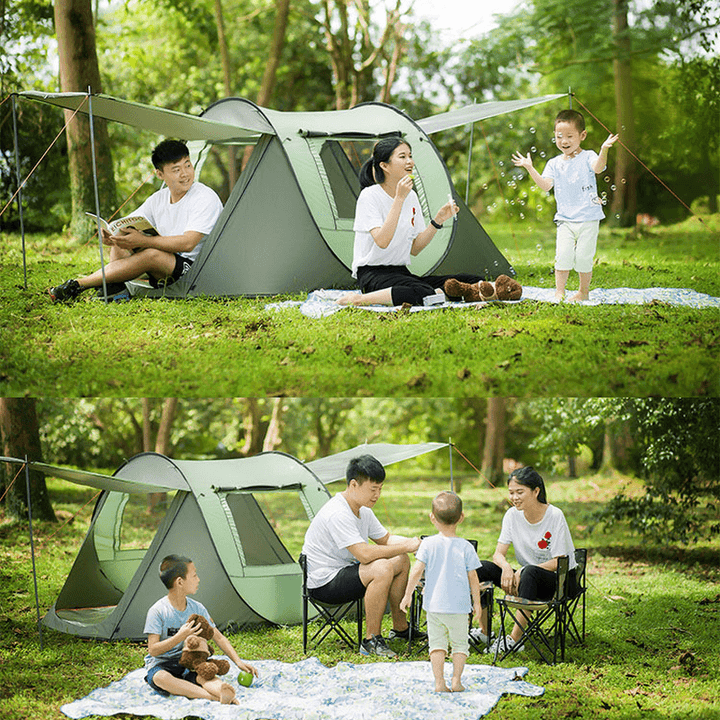 Ipree® 5-8 Person Camping Tent Automatic Setup 3-In-1 Waterproof UV Resistance Large Tent Sun Shelters for Outdoor Camping Family Travel - MRSLM