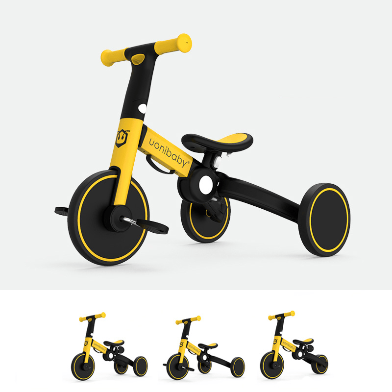 UONIBABY 4-In-1 Kid Tricycle Folding Children Balance Bike Baby Push Scooter Baby Stroller for 1-6 Years Old - MRSLM