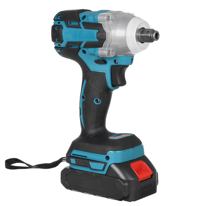 2 in 1 188VF 588N.M. Li-Ion Brushless Cordless Electric 1/2" Wrench 1/4"Screwdriver Drill W/ 1/2 Battery & 4 Sleeves - MRSLM