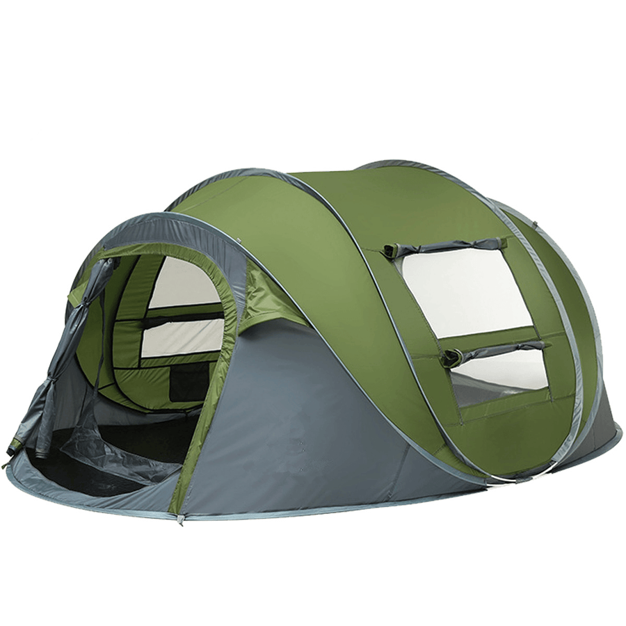 3-4/5-8 Person Camping Tent Double Door Breathable Automatic Family Tent Waterproof Sunshade Canopy Outdoor Hiking Beach - MRSLM