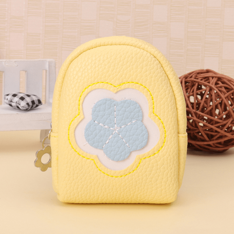 Women Quality PU Leather Cute Floral Pattern Change Wallet Coin Purse Card Holder - MRSLM