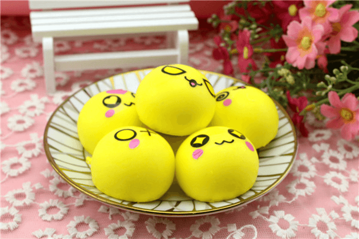 6Pcs Simulation Bread Squishy Slow Rising Toy 8 Seconds 4Cm Corn Bread Funny Toy - MRSLM