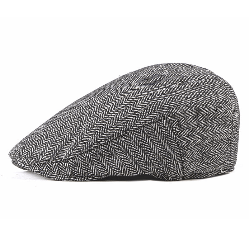 Men'S Korean Fashion Simple Striped Beret - MRSLM