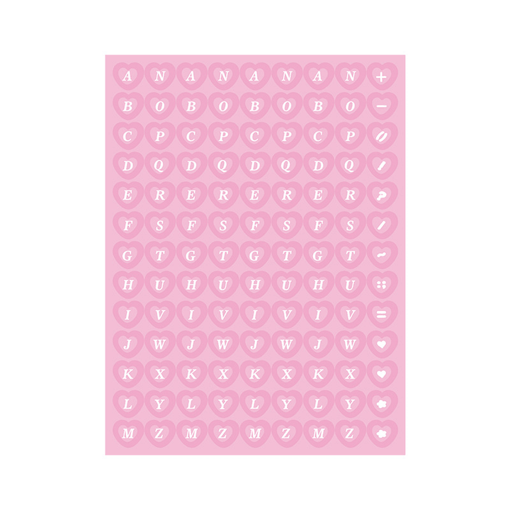 Love Symbol Sticker Student Handbook Diary Material Sticker Cute Girl - MRSLM