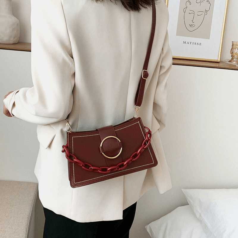 Women Fashion Shoulder Bag Crossbody Bag Handbag Chain Bag - MRSLM