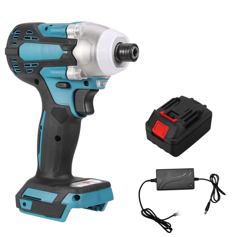 350N.M 18V Brushless Cordless Electric Impact Wrench Driver Screwdriver Power Tools W/ None/1/2 Battery for Makita - MRSLM