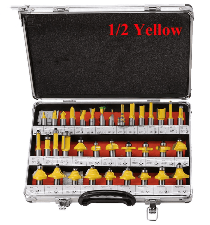 35 Piece Router Bit Set Inch Shank - MRSLM