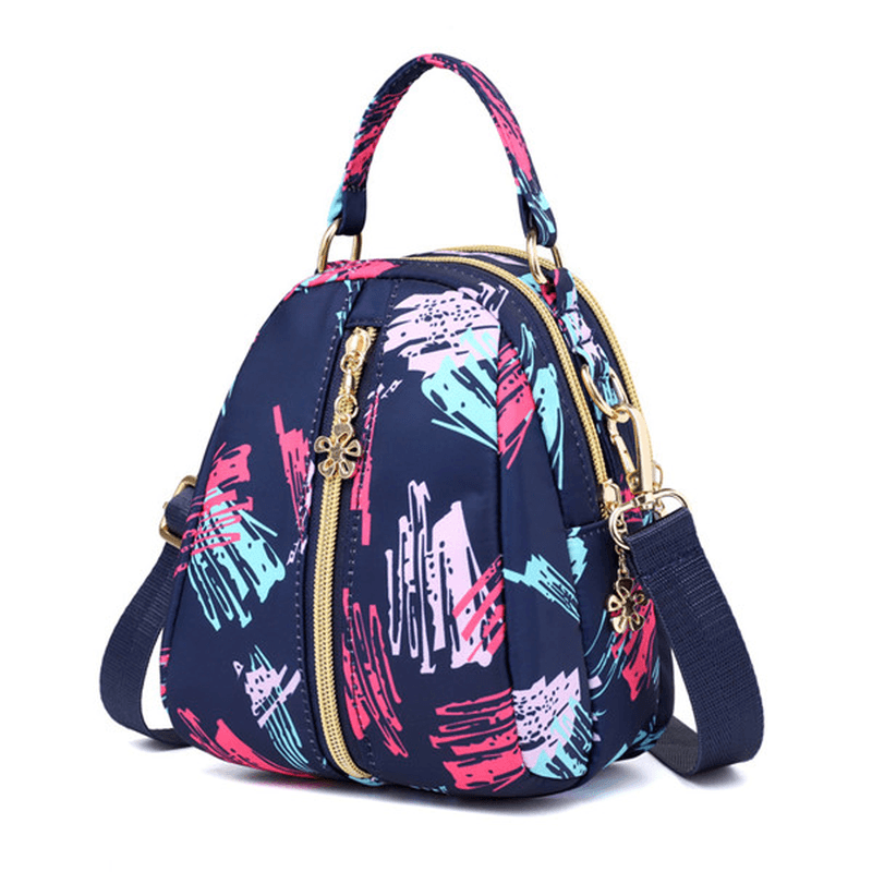 Women Print Nylon Casual Crossbody Bag Lightweight Shoulder Bag Handbag - MRSLM