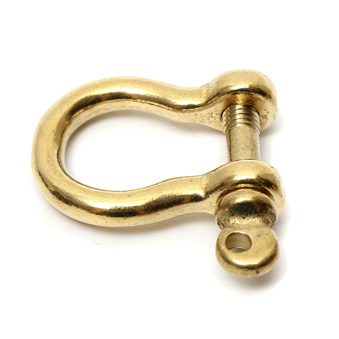 Brass Ring Bow Shackle Joint Connect Key Chain Hook Buckle DIY Leather Craft Hardware - MRSLM