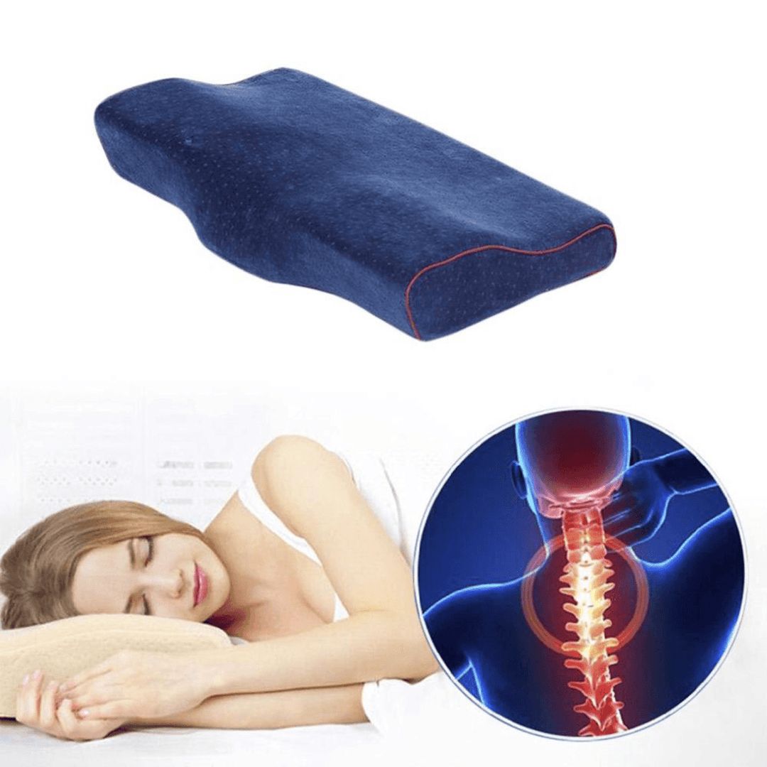 Memory Foam Pillow Butterfly Shaped Bedding Head Neck Support Orthopedic - MRSLM