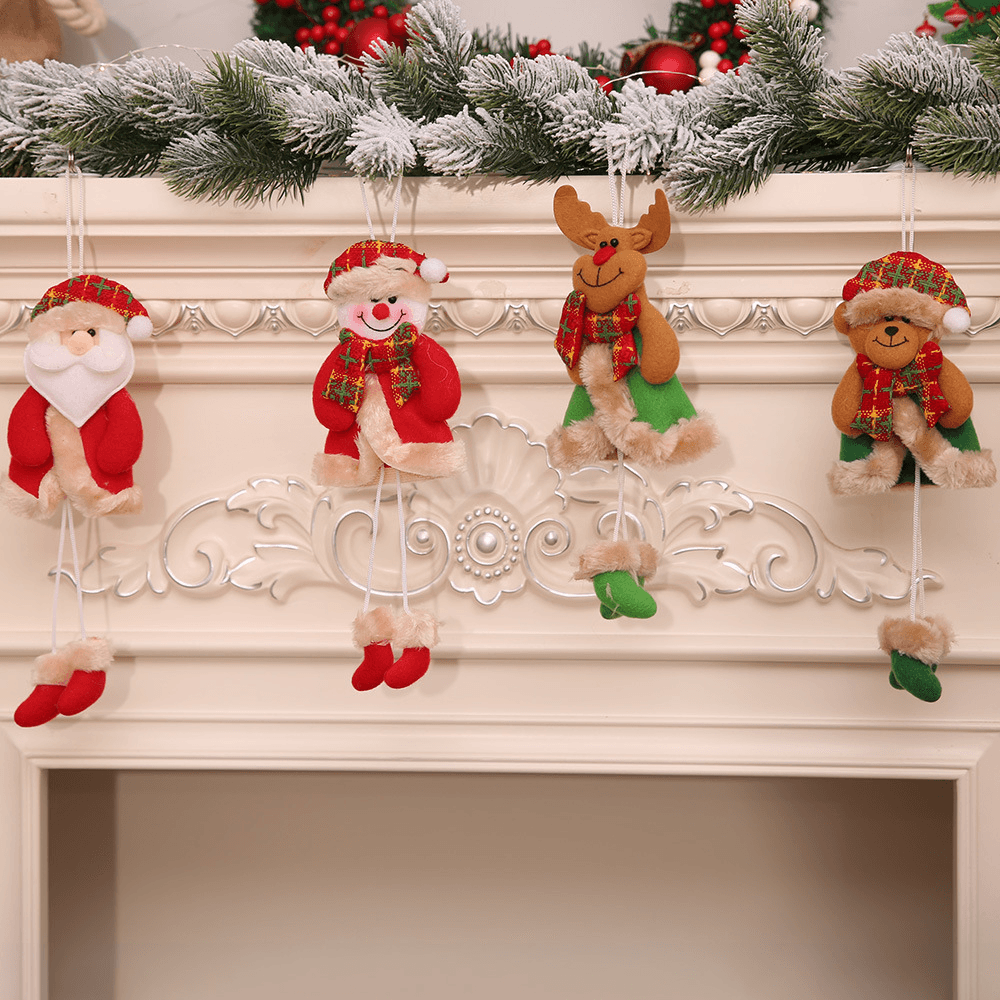 Christmas Decorations Christmas Tree Elk Doll Santa Snowman Ornaments New Year Decoration - MRSLM