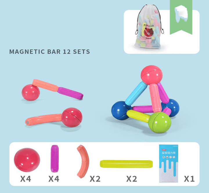 Children'S Educational Toys New 3D Ever-Changing Magnetic Rod - MRSLM