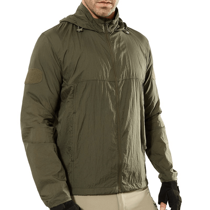 Mens Tactical Skin Outdoor Skin Jacket Lightweight Thin Wind - MRSLM