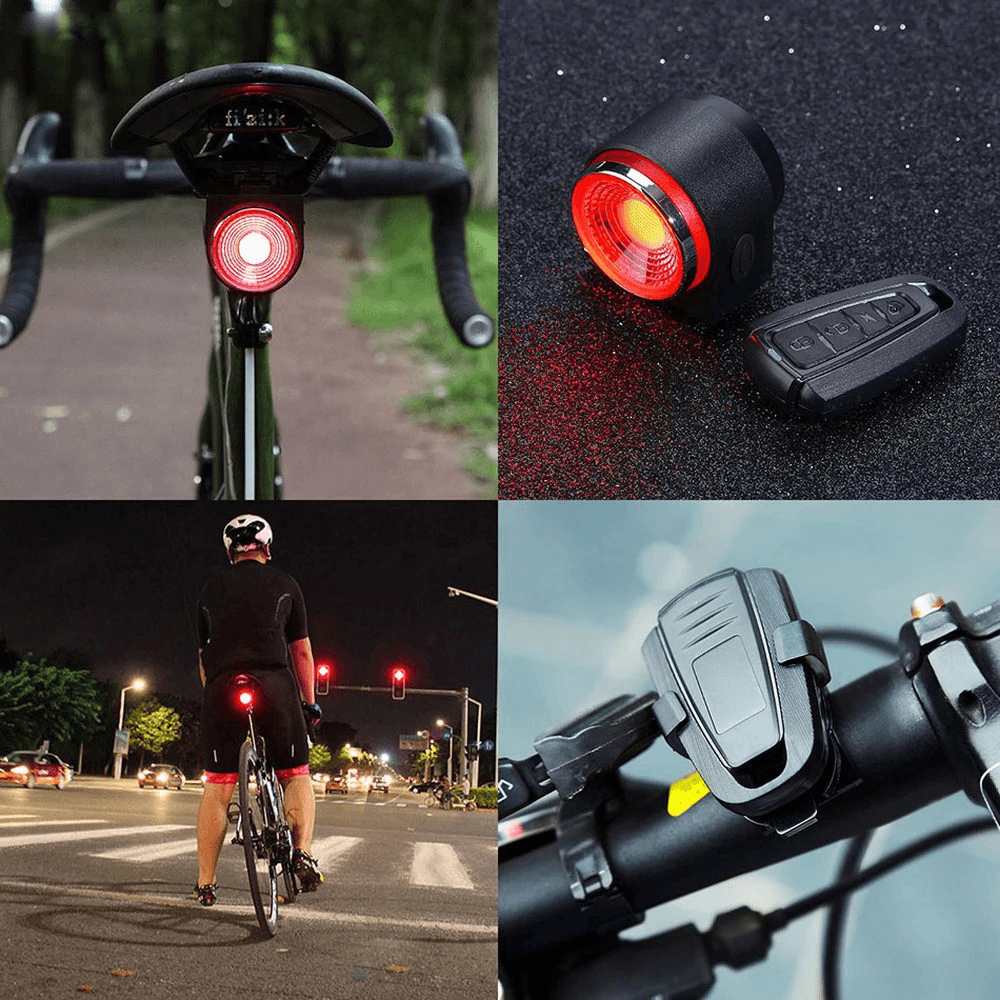 A8 3-Modes Bicycle Rear Light Cycling LED Taillight Personal Security with anti Thief Alarm Remote Control MTB Road Bike Tail Waterproof Light - MRSLM