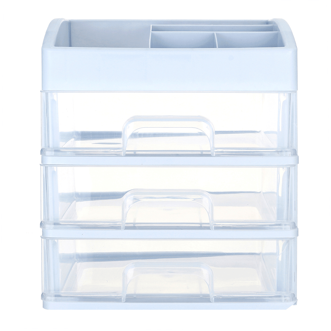 1/2/3 Layers Plastic Desktop Organizer Drawer Makeup Holder Box Make Sundry Storage Box Container - MRSLM